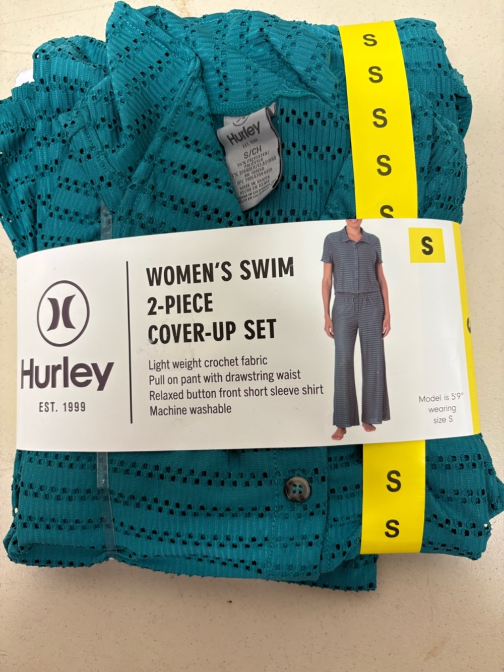 Hurley Women’s Teal 2-Piece Swim Cover-Up Set